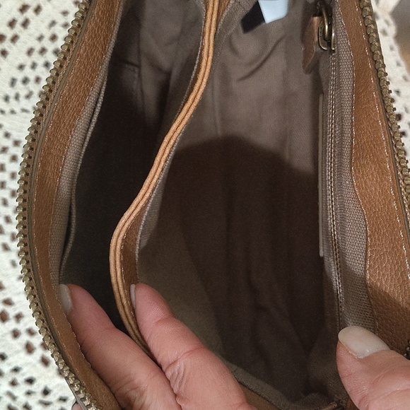 FRYE Meadow Mini Brown Crossbody Adjustable Strap Braided Detail 3 Compartments - Picture 9 of 15